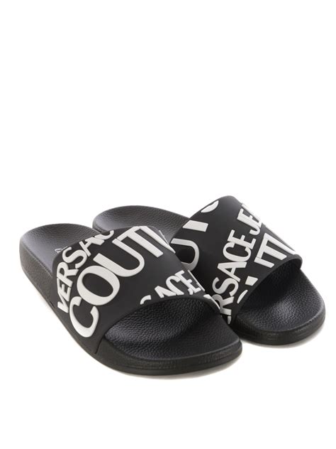 versace jeans sliders|versace flip flops women's.